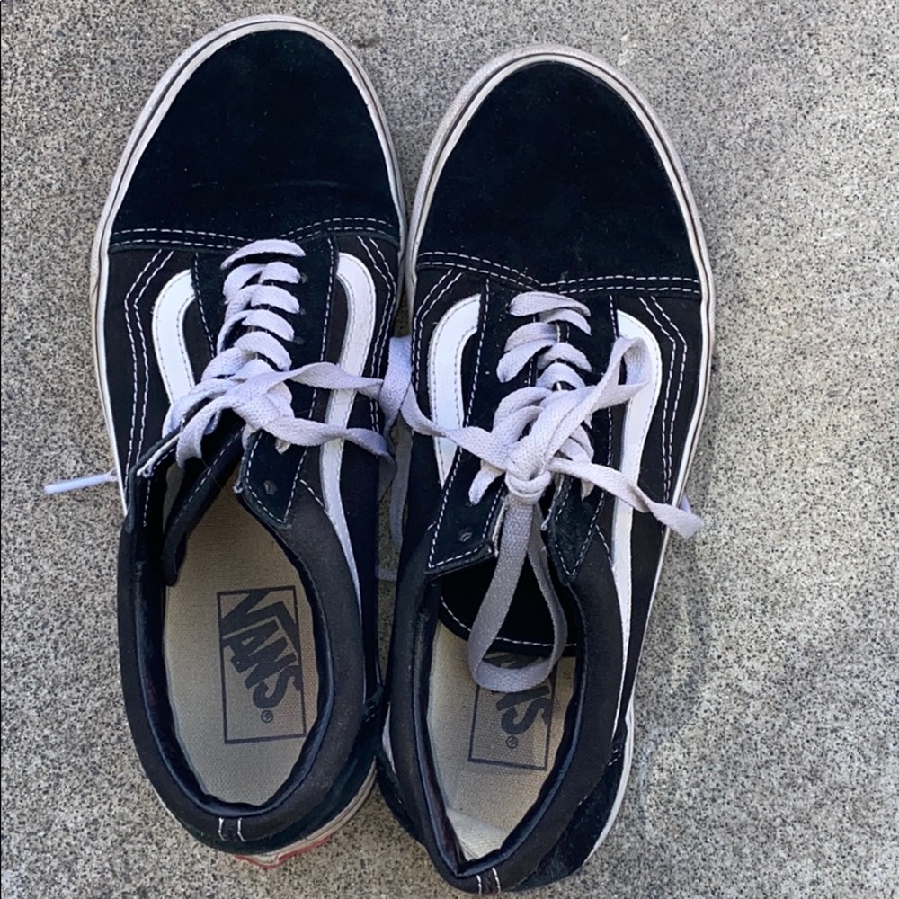 Black and white vans